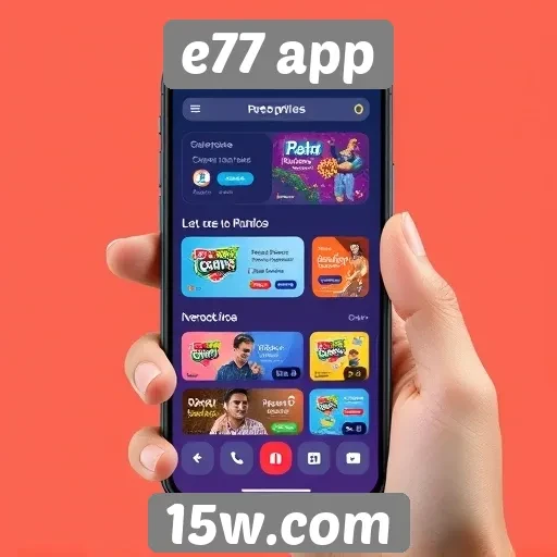 Interface do e77 app é otimizada para uma navegação intuitiva